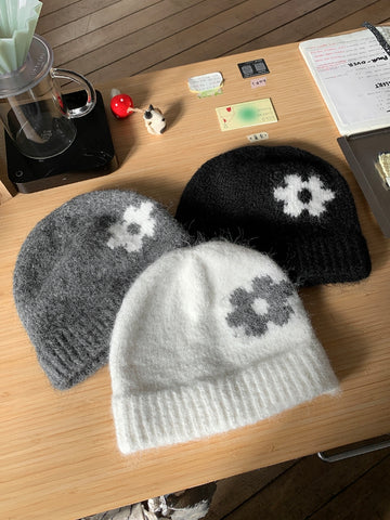 Frankie Flower Knit Beanie